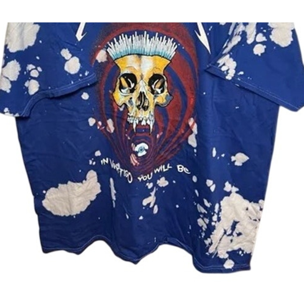 Metallica Vintage Style In Vertigo You Will Be TyeDye ShortSleeve Shirt L Blue - Picture 4 of 15